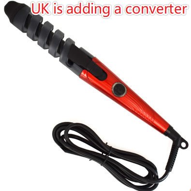 JMT-799178 Magic Spiral Curling Iron with Anion Hair Care, Anti-Scald and 40W Power - Model XD-178 in Red