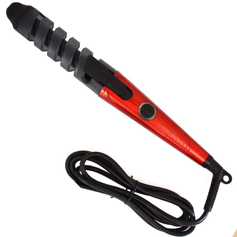 JMT-799178 Magic Spiral Curling Iron with Anion Hair Care, Anti-Scald and 40W Power - Model XD-178 in Red