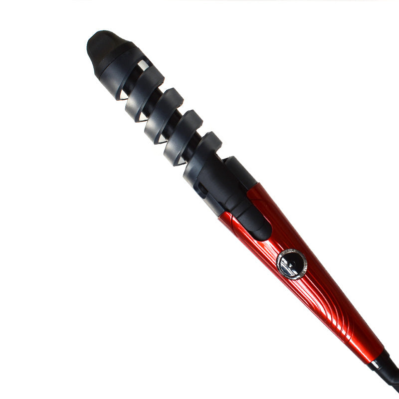 JMT-799178 Magic Spiral Curling Iron with Anion Hair Care, Anti-Scald and 40W Power - Model XD-178 in Red