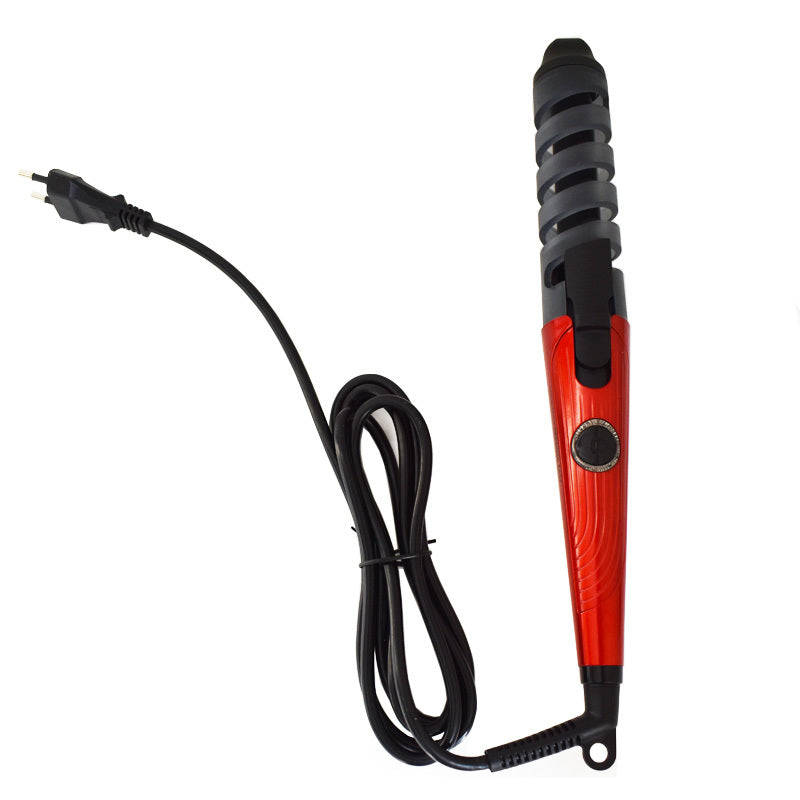 JMT-799178 Magic Spiral Curling Iron with Anion Hair Care, Anti-Scald and 40W Power - Model XD-178 in Red