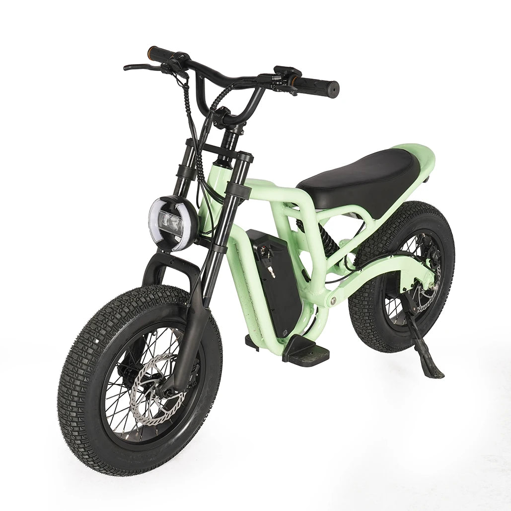 JMT-799946 Zumi Kids Electric Dirt Bike with 250W/500W Bafang Motor and Fat Tires for Off-Road Adventures , Top Speed 27.9 mph