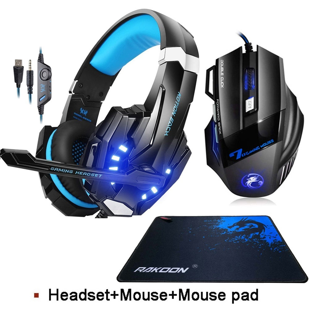 JMT-800010 Wired Headset with USB and 3.5mm Plug, Includes Earphone, Mouse, and Mouse Pad