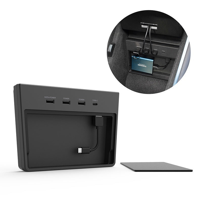JMT-800202 Tesla Model 3 Hub Expansion Dock - Durable, Easy Installation with Multiple Sockets