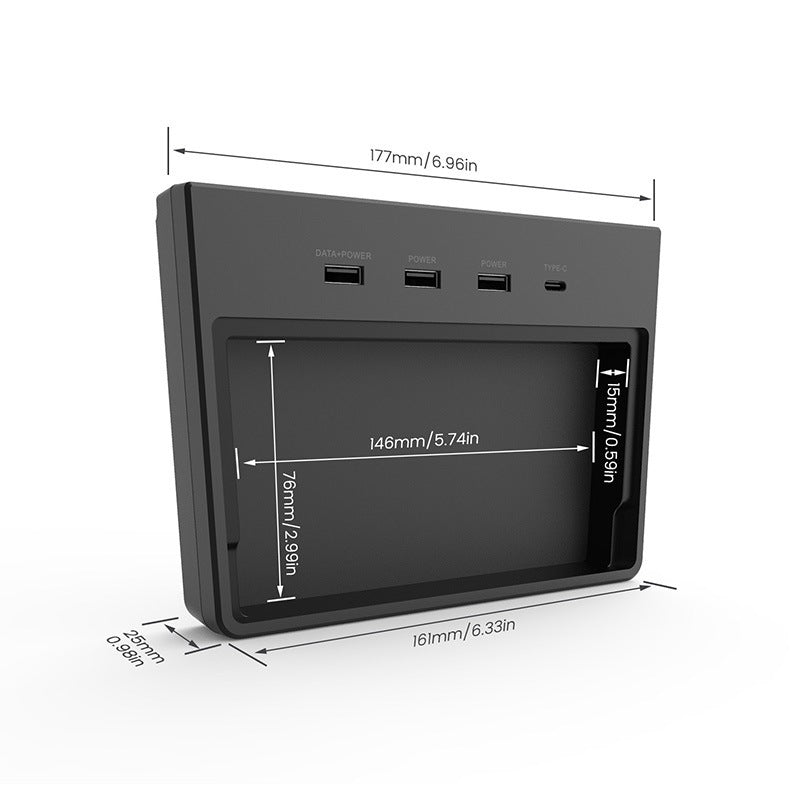 JMT-800202 Tesla Model 3 Hub Expansion Dock - Durable, Easy Installation with Multiple Sockets