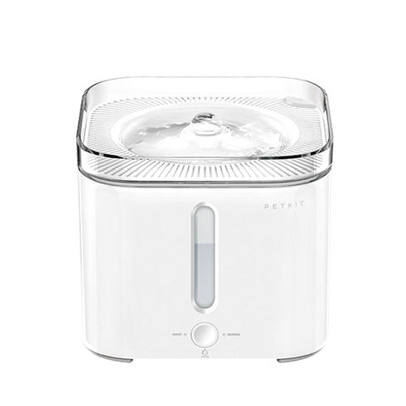 JMT-800202 White Pet Drinking Fountain - 2nd Generation Tray - Durable Plastic Design for Cats