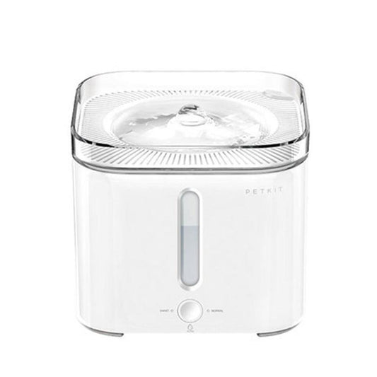 JMT-800202 White Pet Drinking Fountain - 2nd Generation Tray - Durable Plastic Design for Cats