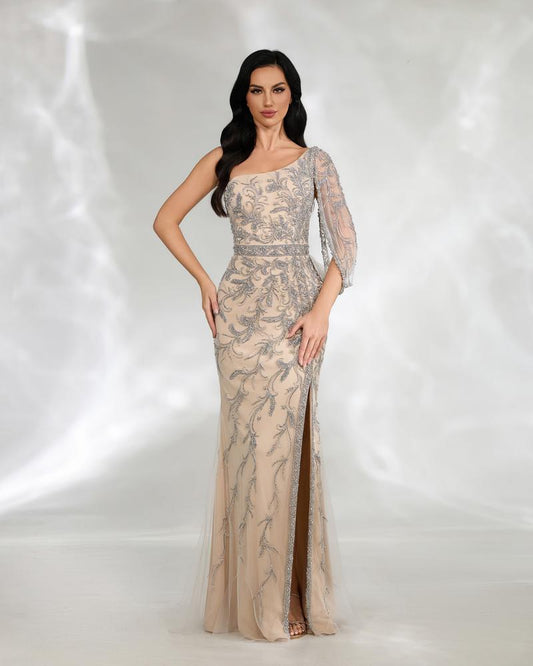 JMT-800266 Elegant Silver Evening Dress for Women - SH0140 Style