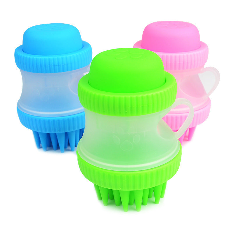 JMT-800266 Silicone Pet Bath Brush with Massage Function – 12x8cm, 125ml Capacity