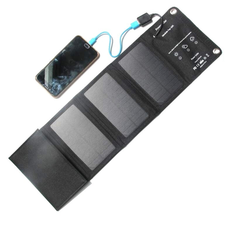 JMT-800522 10W Portable Folding Solar Charger with USB Output and High Conversion Efficiency