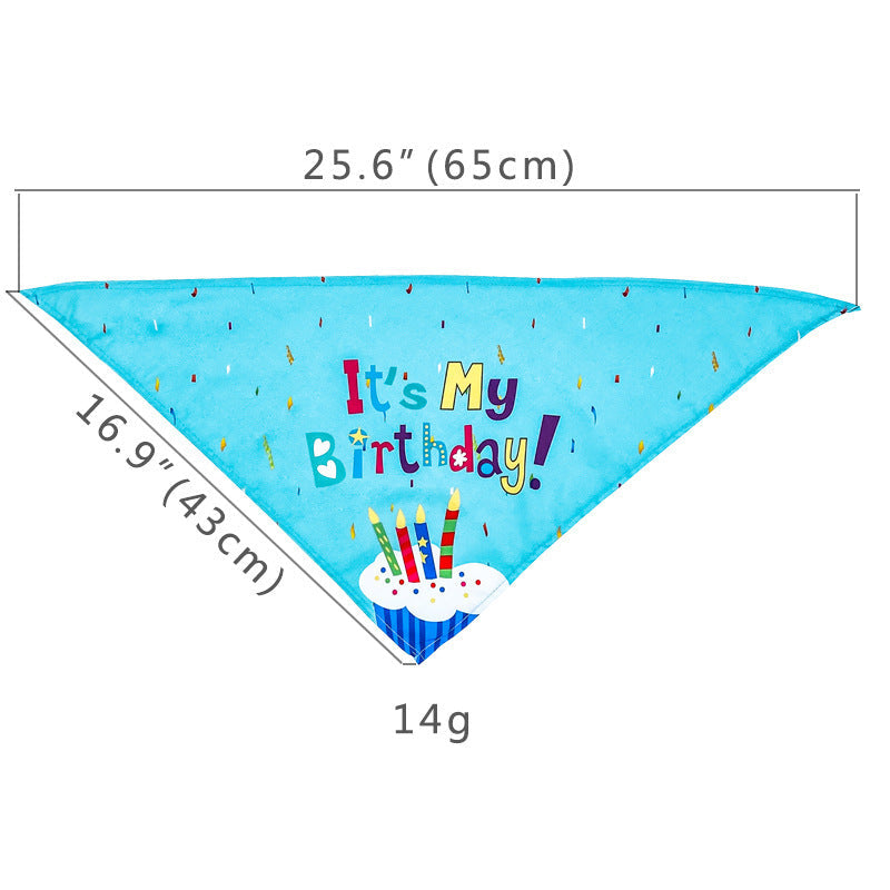 JMT-800650 Pet Birthday Party Set for Dogs and Cats - Pink/Blue Scarf and Hat Combo