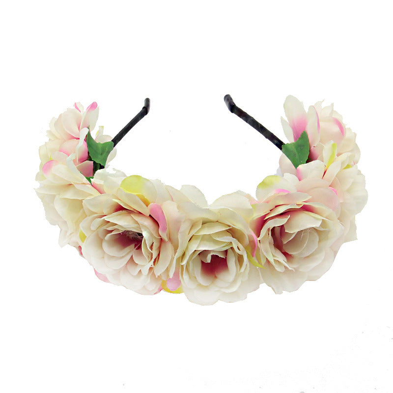 JMT-800714 Flower-Shaped Cloth Headband in Red, Pink, and Mixed Colors