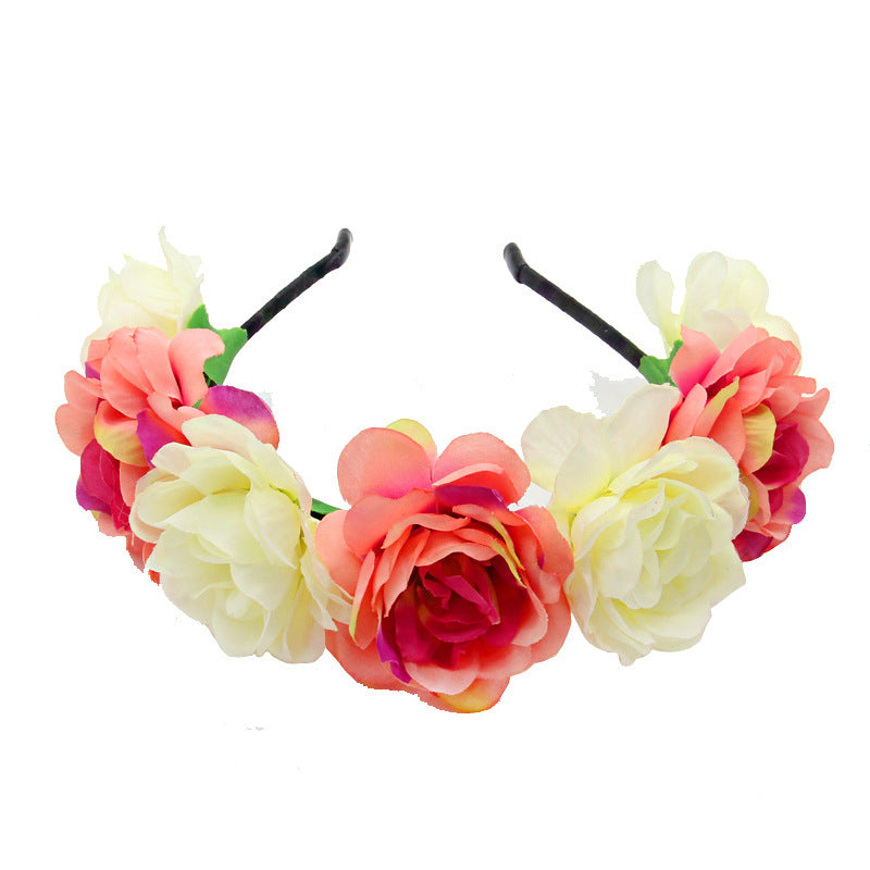 JMT-800714 Flower-Shaped Cloth Headband in Red, Pink, and Mixed Colors