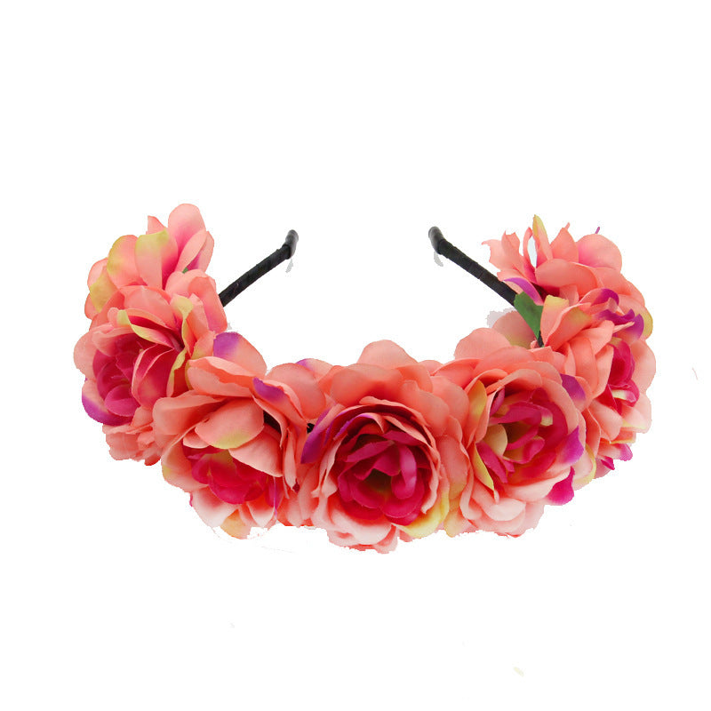 JMT-800714 Flower-Shaped Cloth Headband in Red, Pink, and Mixed Colors
