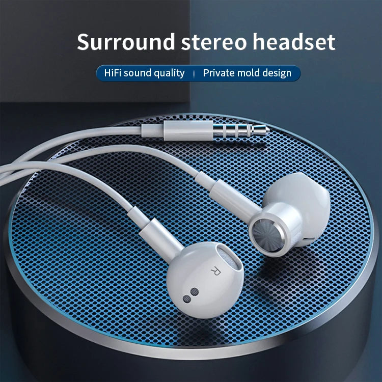 JMT-800842 Wired 3.5mm Earbuds with Microphone and Magnetic Design for iPhone