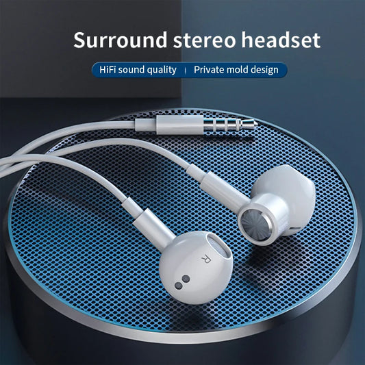 JMT-800842 Wired 3.5mm Earbuds with Microphone and Magnetic Design for iPhone