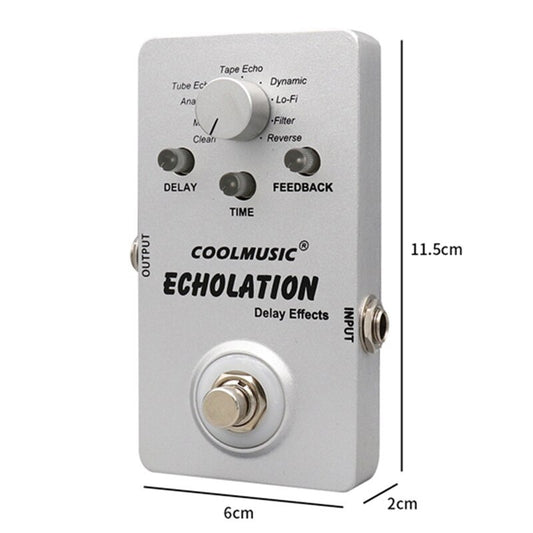 JMT-800970 Echolation Delay Effect Pedal with 9 Delay Types and Aluminum Alloy Shell