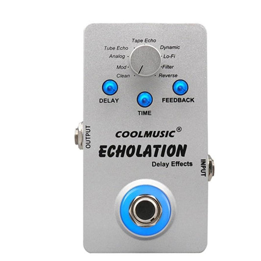 JMT-800970 Echolation Delay Effect Pedal with 9 Delay Types and Aluminum Alloy Shell