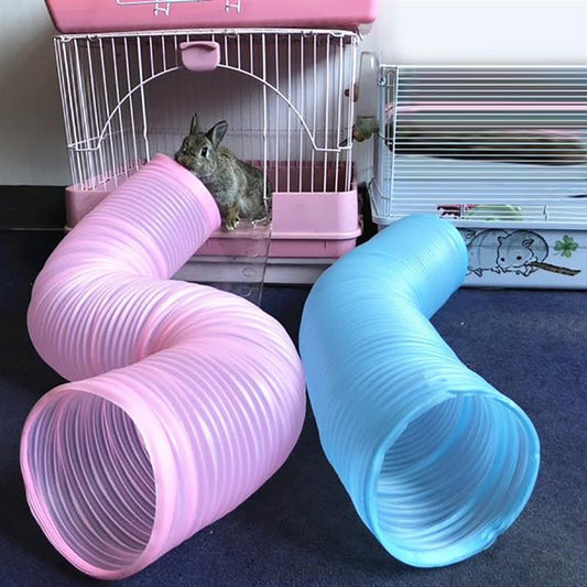 JMT-801162 Adjustable Plastic Tunnel Pipe for Small Animals - 10cm & 18cm Diameter, 100cm Length