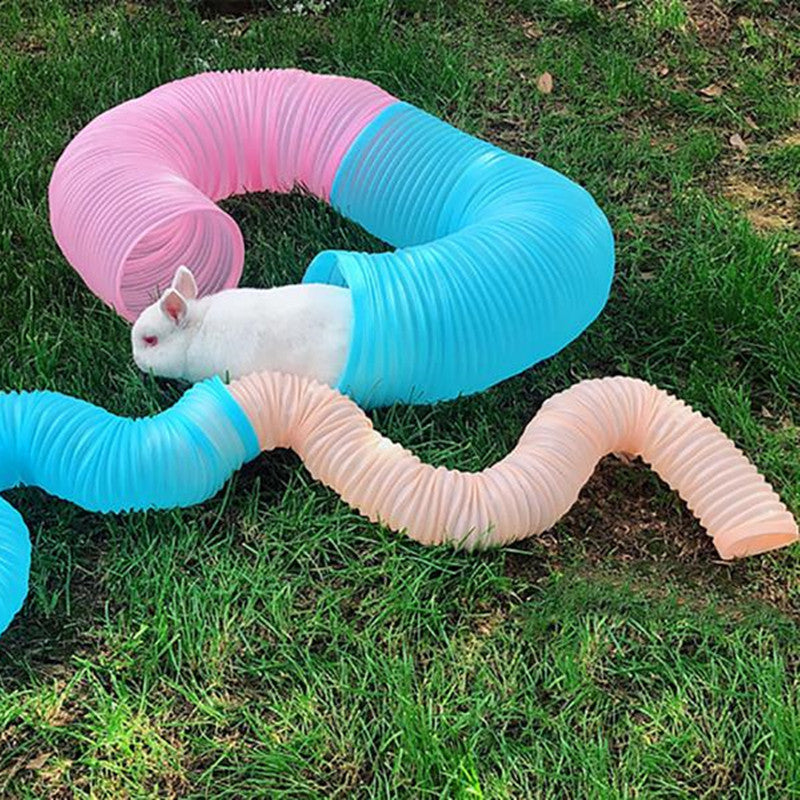 JMT-801162 Adjustable Plastic Tunnel Pipe for Small Animals - 10cm & 18cm Diameter, 100cm Length