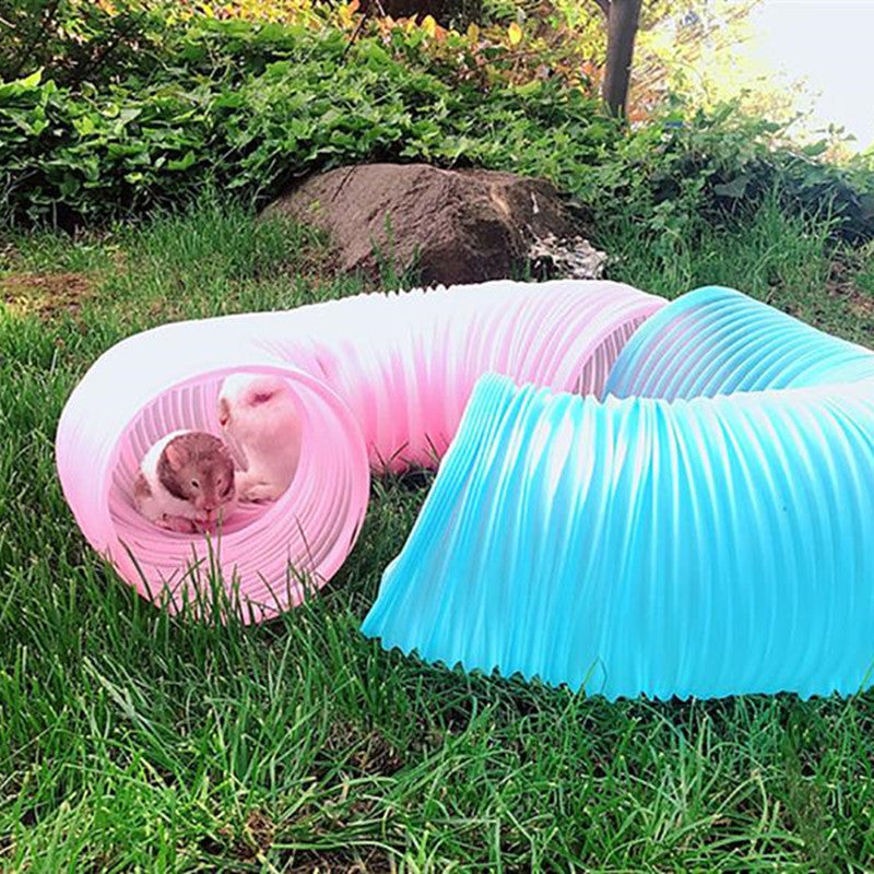 JMT-801162 Adjustable Plastic Tunnel Pipe for Small Animals - 10cm & 18cm Diameter, 100cm Length