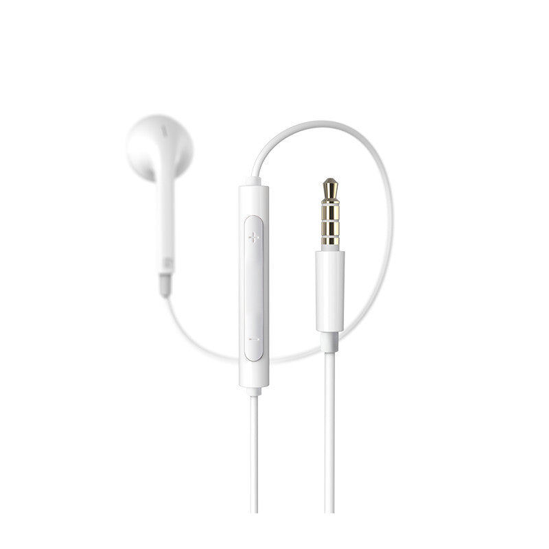 JMT-801162 Wired In-Ear Headset with Microphone for Mobile Phone Calls and Music, White, 1.2m Cable Length