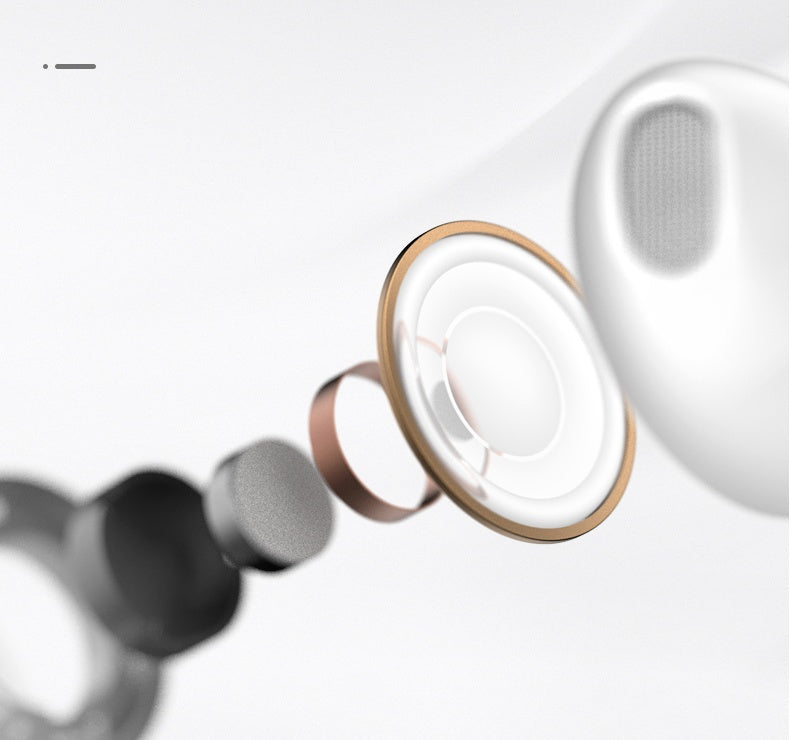 JMT-801162 Wired In-Ear Headset with Microphone for Mobile Phone Calls and Music, White, 1.2m Cable Length