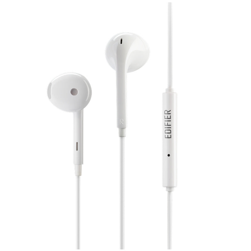 JMT-801162 Wired In-Ear Headset with Microphone for Mobile Phone Calls and Music, White, 1.2m Cable Length
