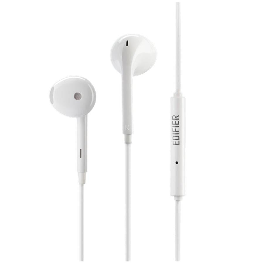 JMT-801162 Wired In-Ear Headset with Microphone for Mobile Phone Calls and Music, White, 1.2m Cable Length