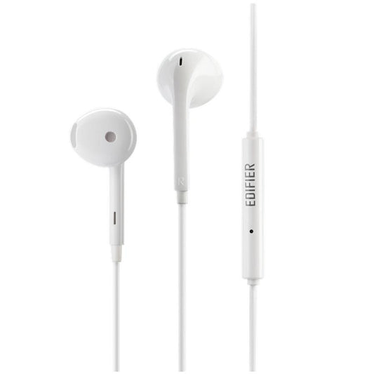 JMT-801162 Wired In-Ear Headset with Microphone for Mobile Phone Calls and Music, White, 1.2m Cable Length