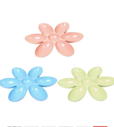 JMT-801354 Elegant Flower Pattern Shallow Rice Bowl for Adults - Multi-Meal Dining Use, 42cm x 4.5cm, Available in Blue, Green, and Pink