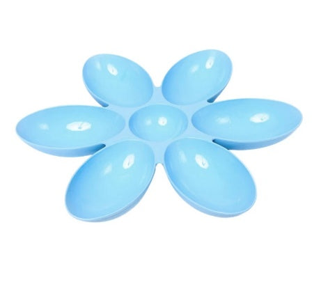 JMT-801354 Elegant Flower Pattern Shallow Rice Bowl for Adults - Multi-Meal Dining Use, 42cm x 4.5cm, Available in Blue, Green, and Pink