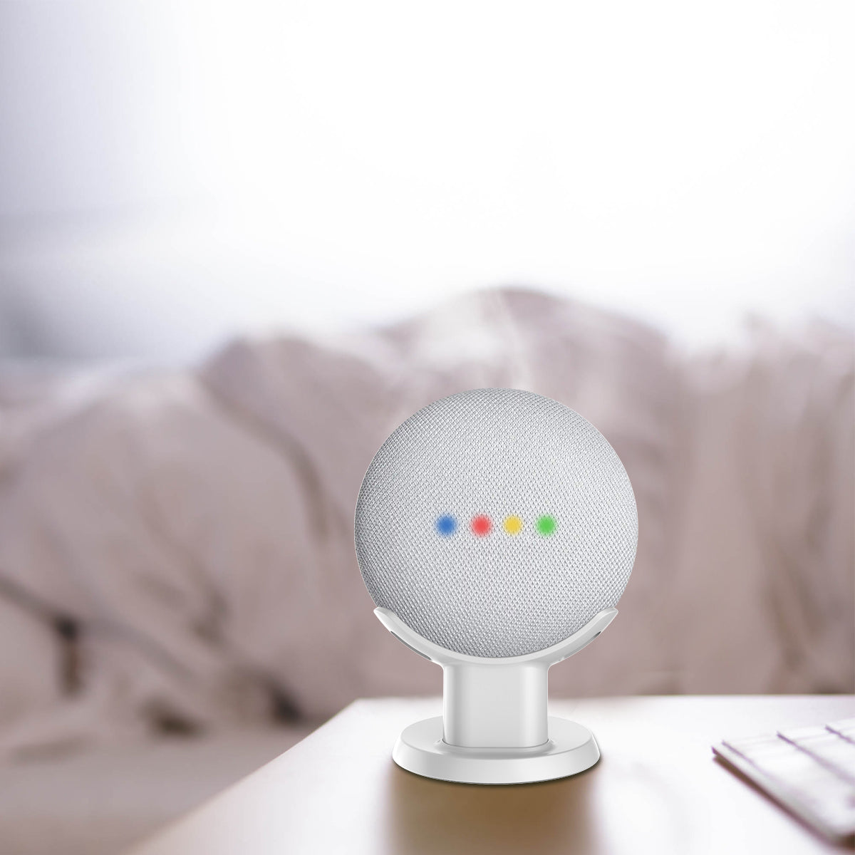 JMT-801674 Compact Voice Assistant Holder for Kitchen, Bedroom, and Study - Versatile Table Mount Solution