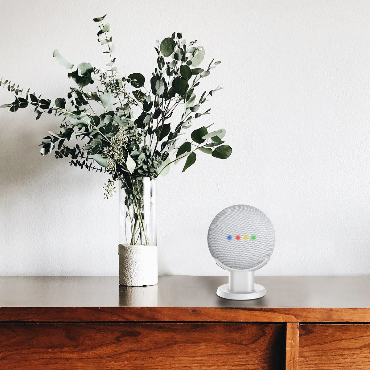 JMT-801674 Compact Voice Assistant Holder for Kitchen, Bedroom, and Study - Versatile Table Mount Solution