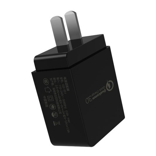 JMT-801674 Quick Charge 3.0 US Travel Charger - 5V 2A, 18W with Multiple Protection Features for Smartphones and Tablets