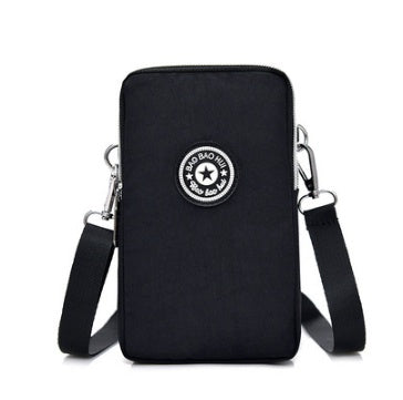 JMT-801866 Vertical Oxford Phone Bag with Zipper Closure and Multiple Floral Prints