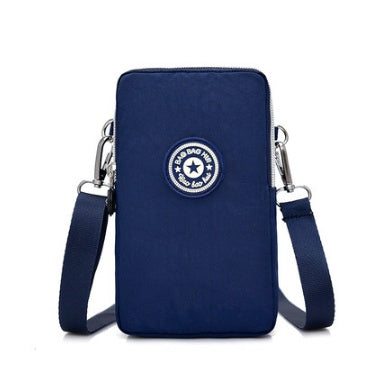 JMT-801866 Vertical Oxford Phone Bag with Zipper Closure and Multiple Floral Prints