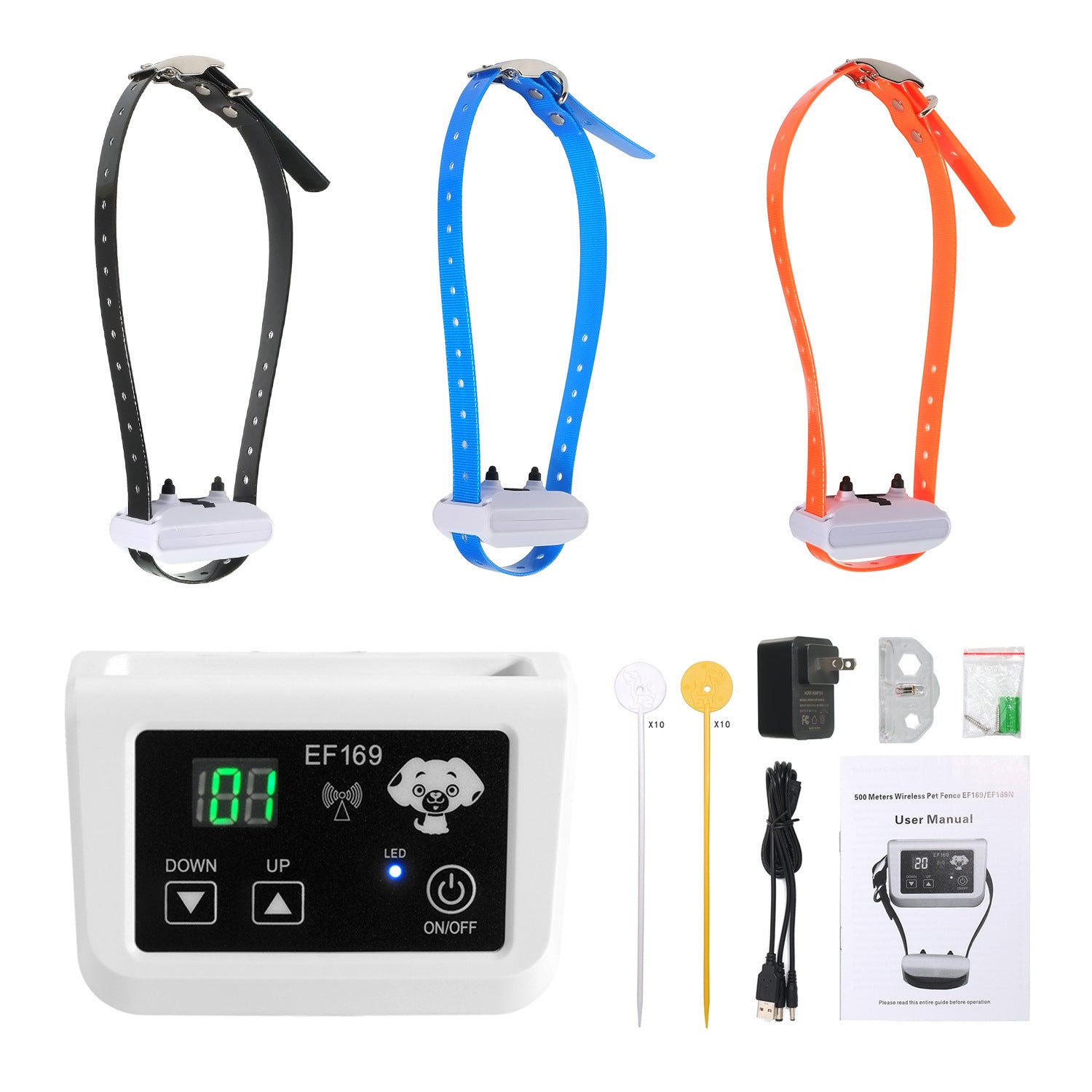 JMT-801994 Wireless Electronic Pet Fence with Adjustable Signal Strength and Long-Range Reception