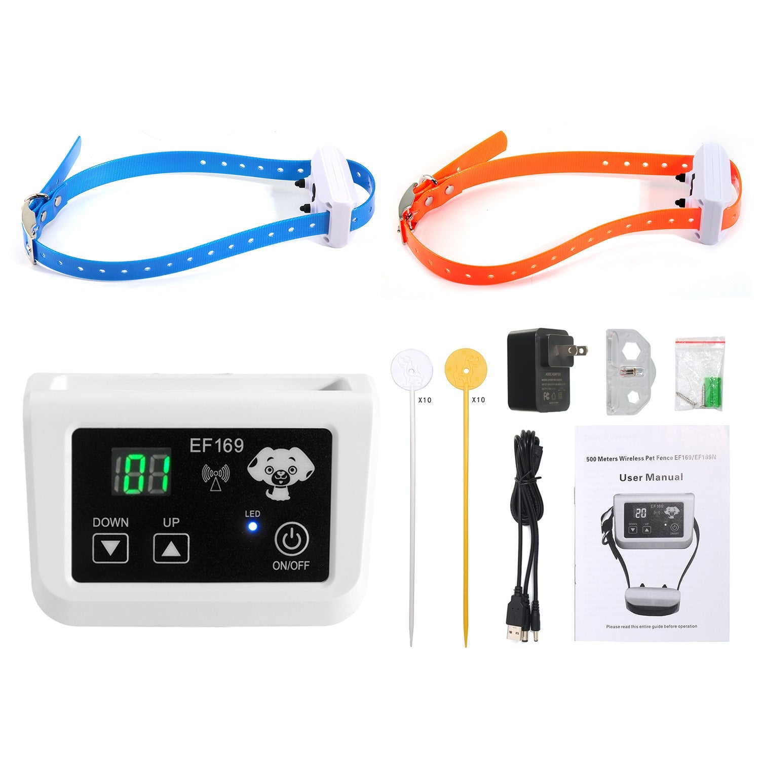 JMT-801994 Wireless Electronic Pet Fence with Adjustable Signal Strength and Long-Range Reception