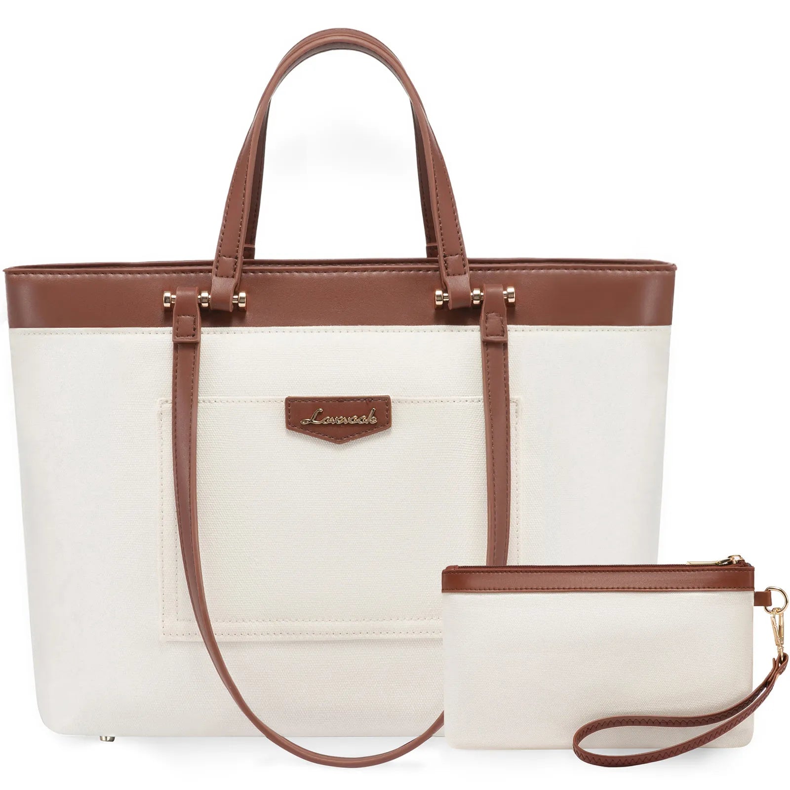 JMT-802058 Stylish Custom Tote Bag for Women with Dual Handles and Detachable Wristlet