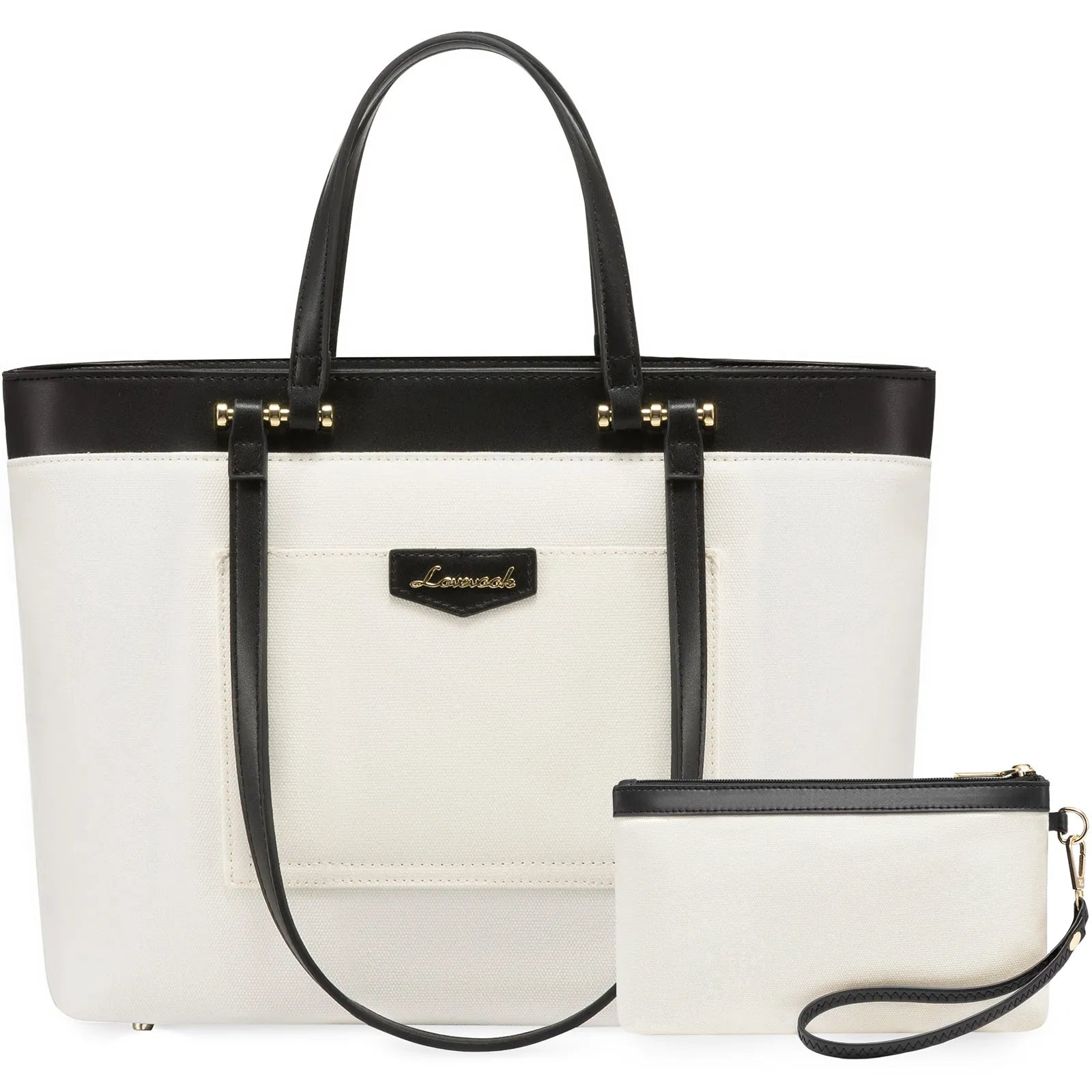 JMT-802058 Stylish Custom Tote Bag for Women with Dual Handles and Detachable Wristlet