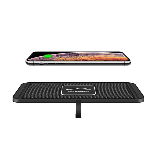 JMT-802186 Wireless Charging Car Anti-Skid Pad for Smartphones - 5W/7.5W/10W Output, Silicone, Compact Design