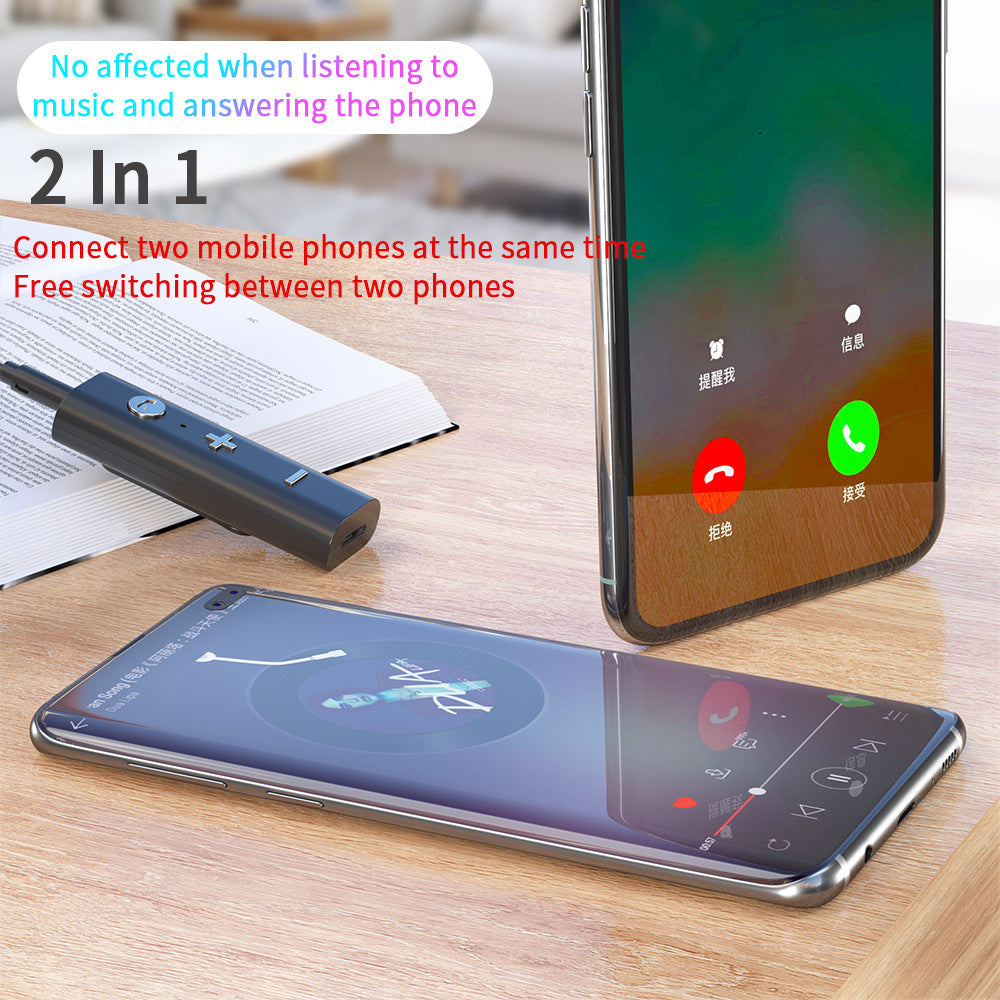 JMT-802506 Bluetooth 5.0 Audio Receiver with 3.5mm Jack for Wireless and Wired Connection