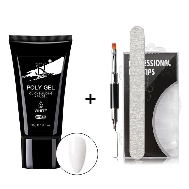 JMT-802634 Crystal Nail Polish in 12 Vibrant Colors - 30ml Natural Resin Formula with Extended Nail Face