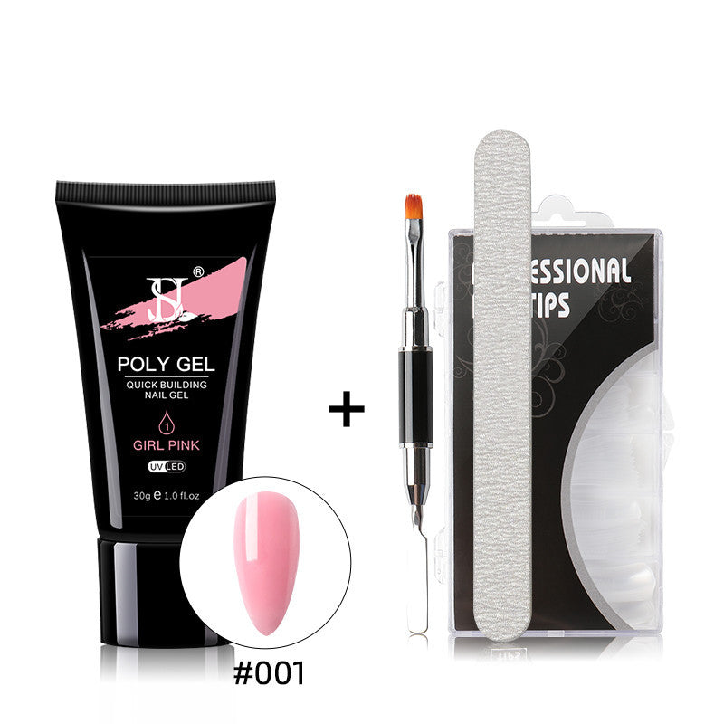 JMT-802634 Crystal Nail Polish in 12 Vibrant Colors - 30ml Natural Resin Formula with Extended Nail Face