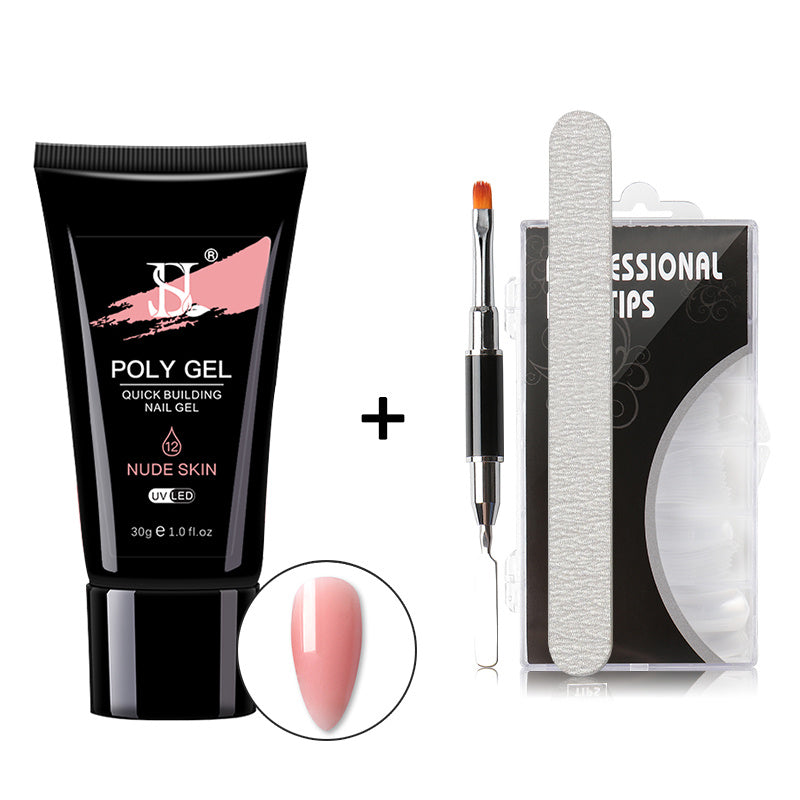 JMT-802634 Crystal Nail Polish in 12 Vibrant Colors - 30ml Natural Resin Formula with Extended Nail Face