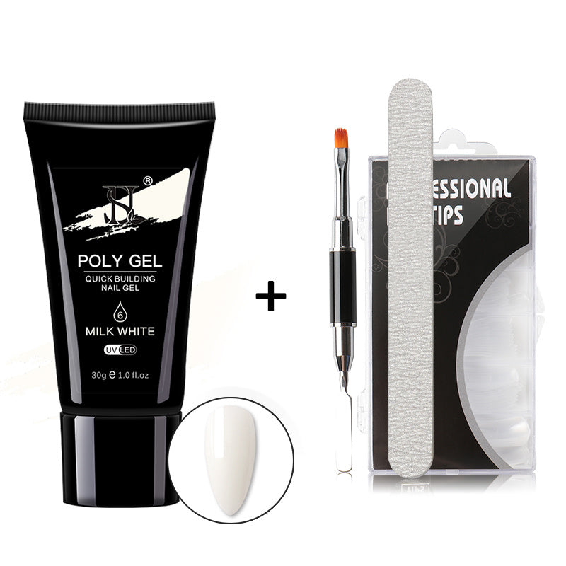 JMT-802634 Crystal Nail Polish in 12 Vibrant Colors - 30ml Natural Resin Formula with Extended Nail Face