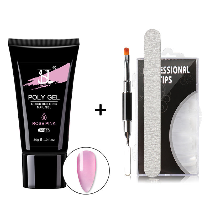 JMT-802634 Crystal Nail Polish in 12 Vibrant Colors - 30ml Natural Resin Formula with Extended Nail Face