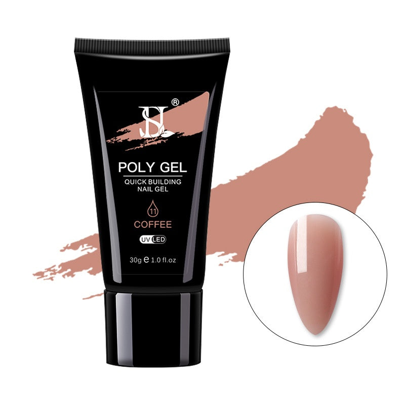 JMT-802634 Crystal Nail Polish in 12 Vibrant Colors - 30ml Natural Resin Formula with Extended Nail Face