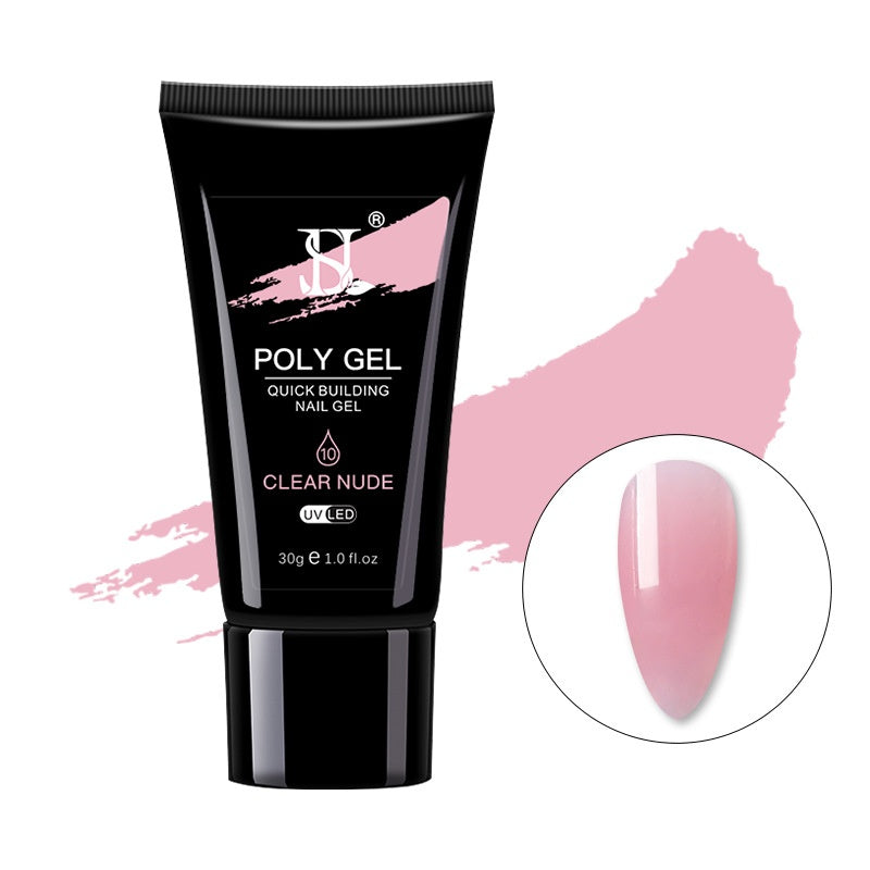 JMT-802634 Crystal Nail Polish in 12 Vibrant Colors - 30ml Natural Resin Formula with Extended Nail Face