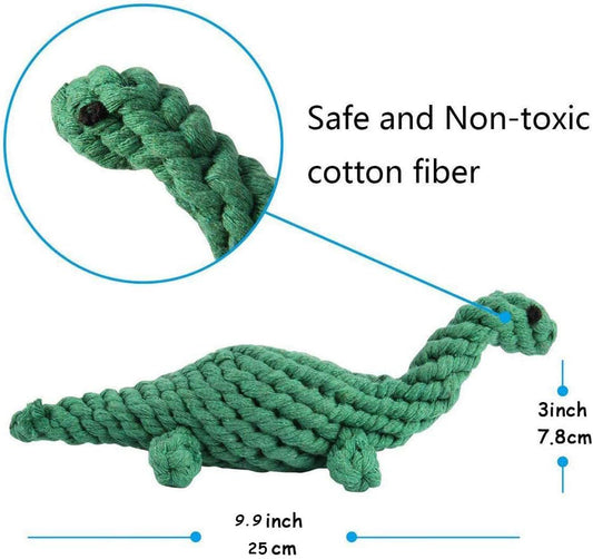 JMT-803466 Durable Animal Design Interactive Dog Rope Toy Set for Teeth Cleaning and Chew Training